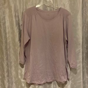 Liz Claiborne Blouse Purple/Pink w/Textured Shoulders Women’s Size 1x💥
